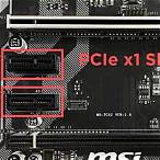 1x pcie slot